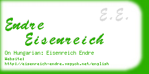 endre eisenreich business card